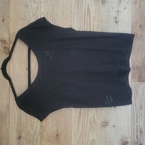 BCBGeneration Black Shadow Stripe Tee Size Small